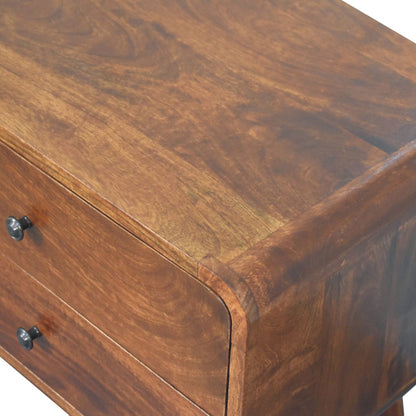 Chestnut Ridge Curved 2 Drawer Nightstand