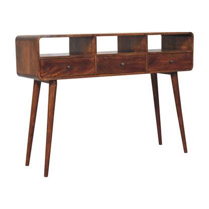 Nashville Triple Curved 3-Drawer Console