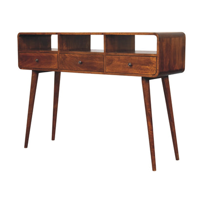 Nashville Triple Curved 3-Drawer Console