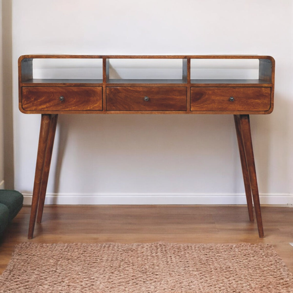 Nashville Triple Curved 3-Drawer Console