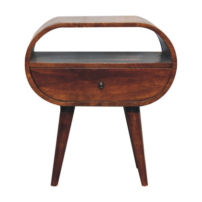 Chestnut Ridge Circular 1 Drawer Nightstand