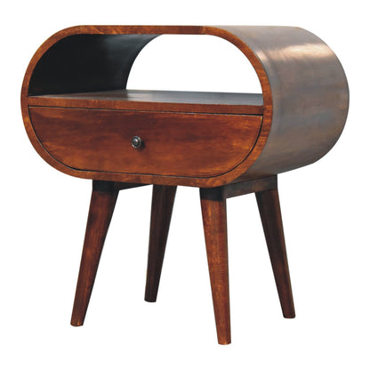 Chestnut Ridge Circular 1 Drawer Nightstand
