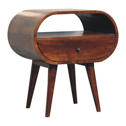 Chestnut Ridge Circular 1 Drawer Nightstand