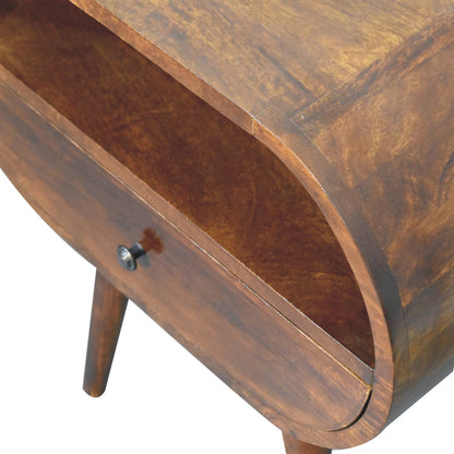 Chestnut Ridge Circular 1 Drawer Nightstand
