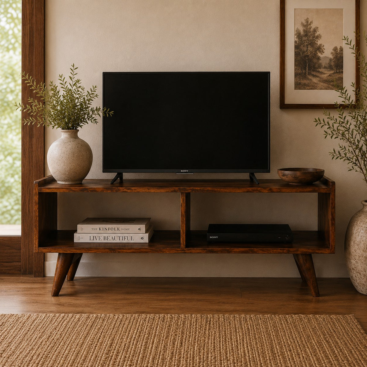Kennebunk Chestnut Open Shelf TV Media Unit