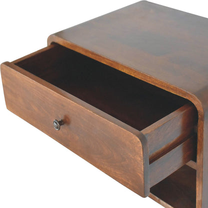 Dark Chestnut Ridge 1 Drawer Floating Nightstand