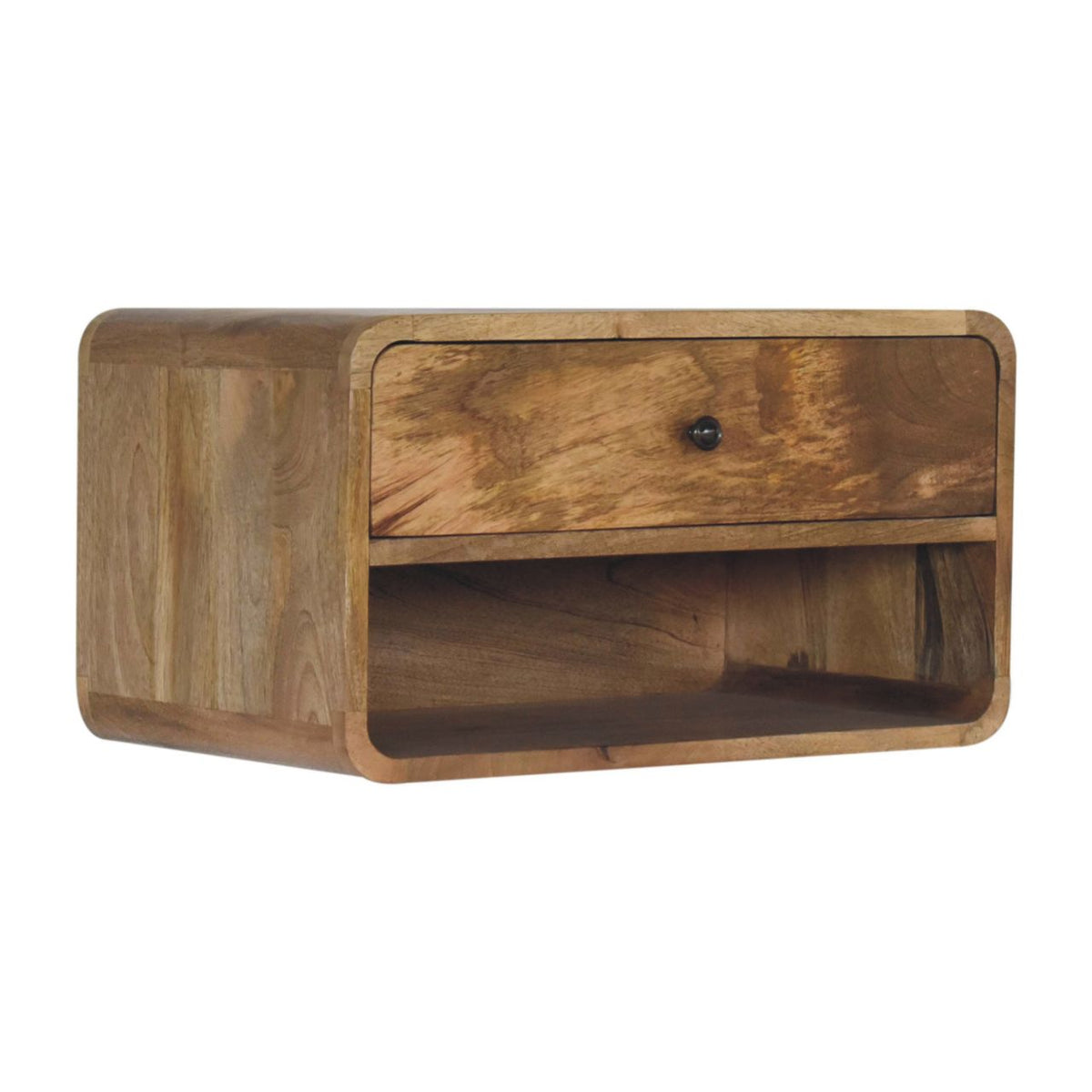 Nordic Curved 1 Drawer Floating Nightstand
