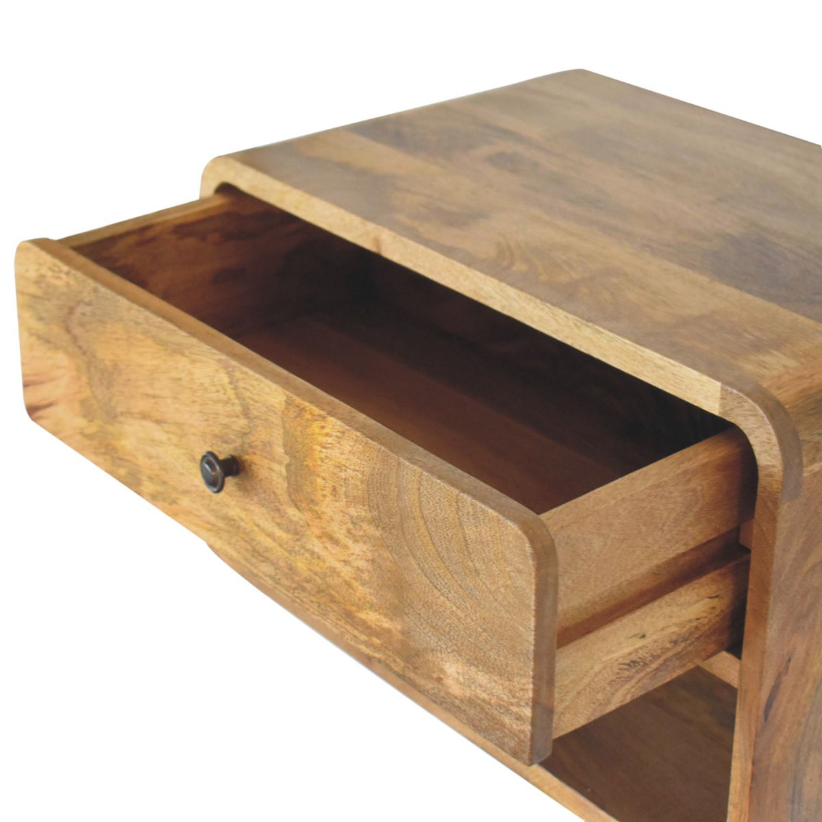 Nordic Curved 1 Drawer Floating Nightstand