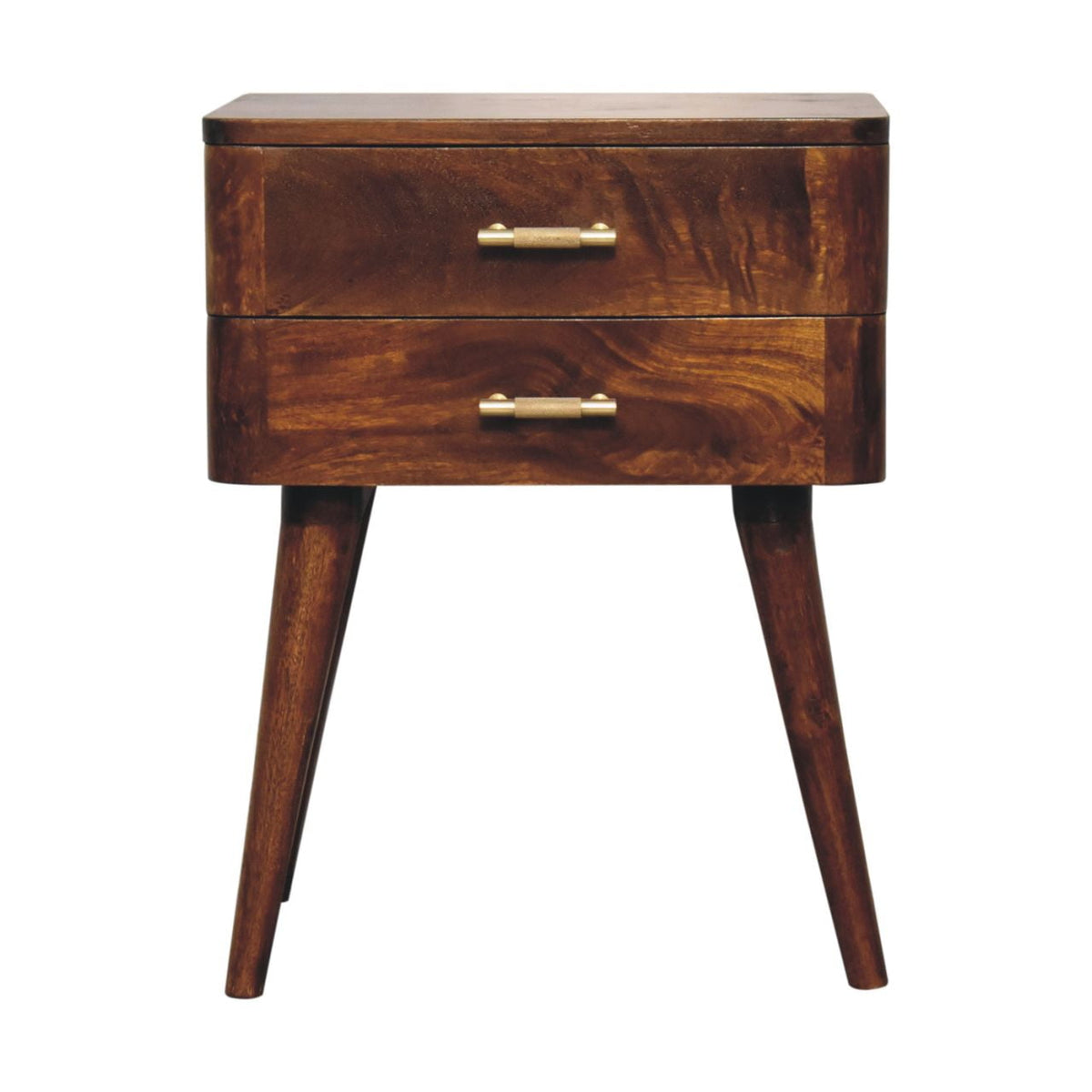 Chestnut Ridge 2 Drawer T-Bar Nightstand