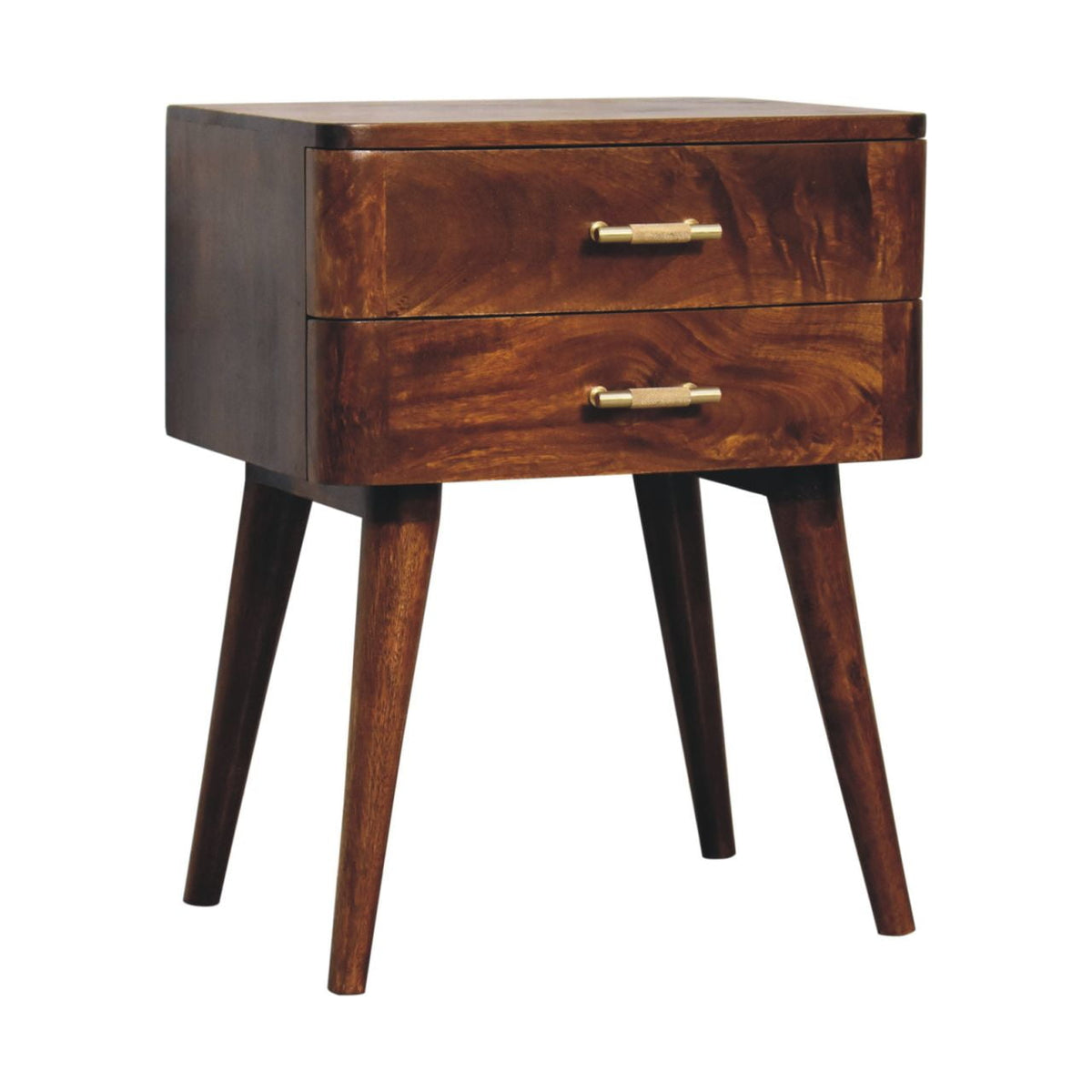 Chestnut Ridge 2 Drawer T-Bar Nightstand
