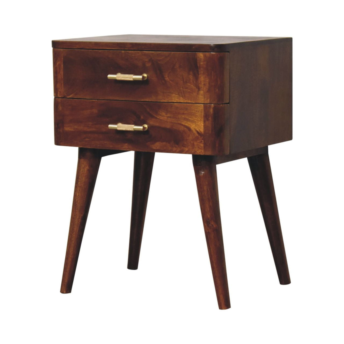 Chestnut Ridge 2 Drawer T-Bar Nightstand