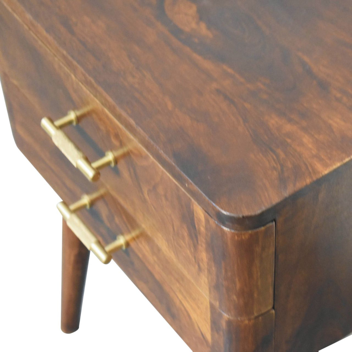 Chestnut Ridge 2 Drawer T-Bar Nightstand