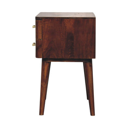 Chestnut Ridge 2 Drawer T-Bar Nightstand