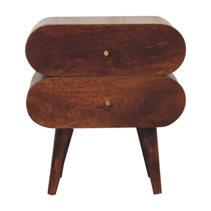 Chestnut Ridge Bubble 2 Drawer Nightstand