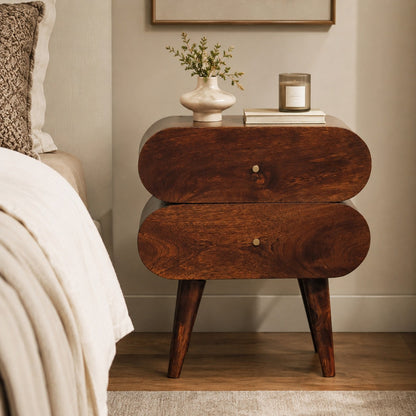 Chestnut Ridge Bubble 2 Drawer Nightstand