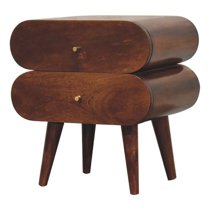 Chestnut Ridge Bubble 2 Drawer Nightstand