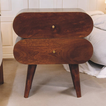 Chestnut Ridge Bubble 2 Drawer Nightstand