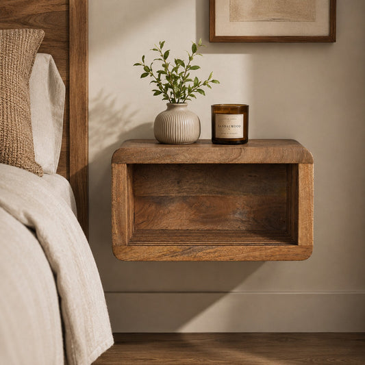 Portland Solid Wood Floating Nightstand