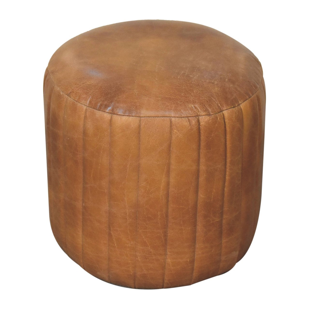 Sutton Buffalo Leather Compact Footstool
