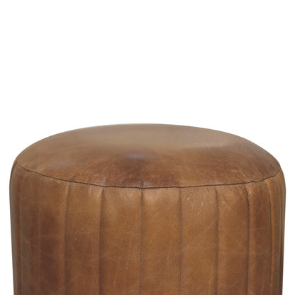 Sutton Buffalo Leather Compact Footstool