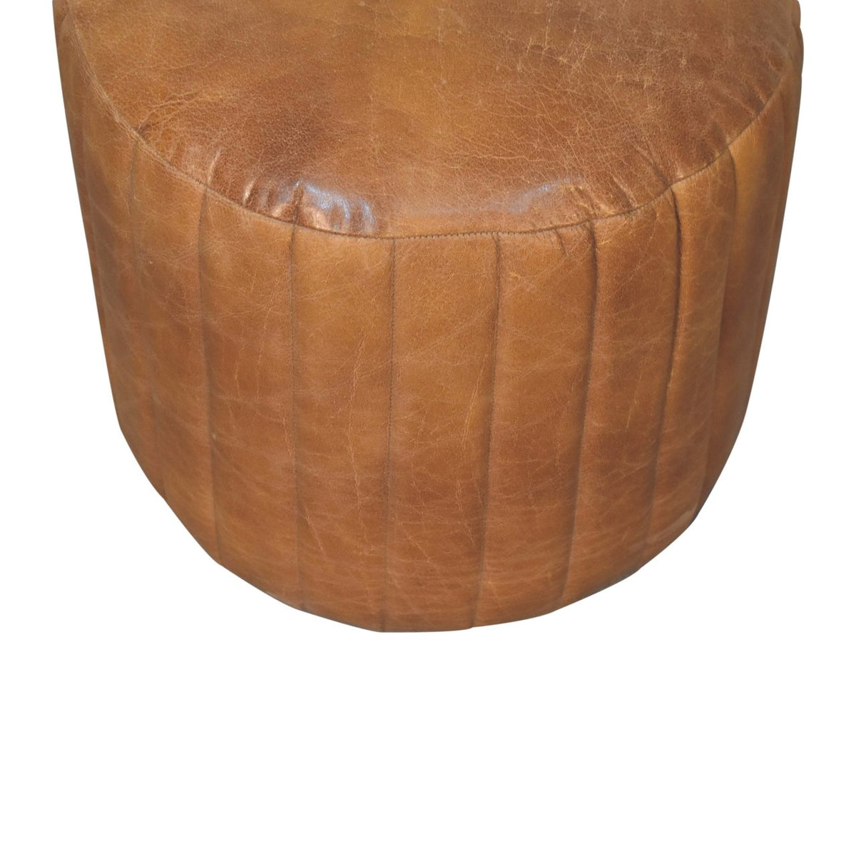 Sutton Buffalo Leather Compact Footstool