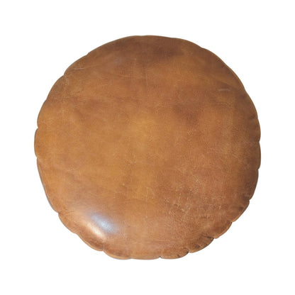 Sutton Buffalo Leather Compact Footstool