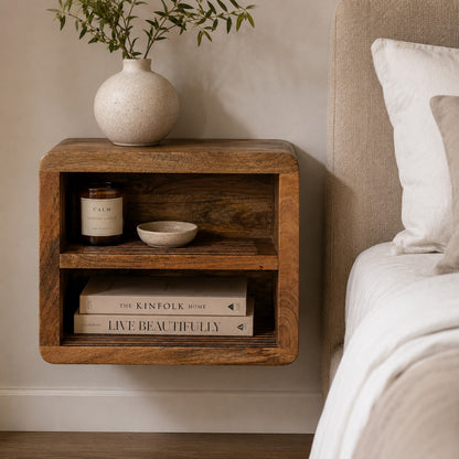 Portland 2 Shelf Floating Nightstand