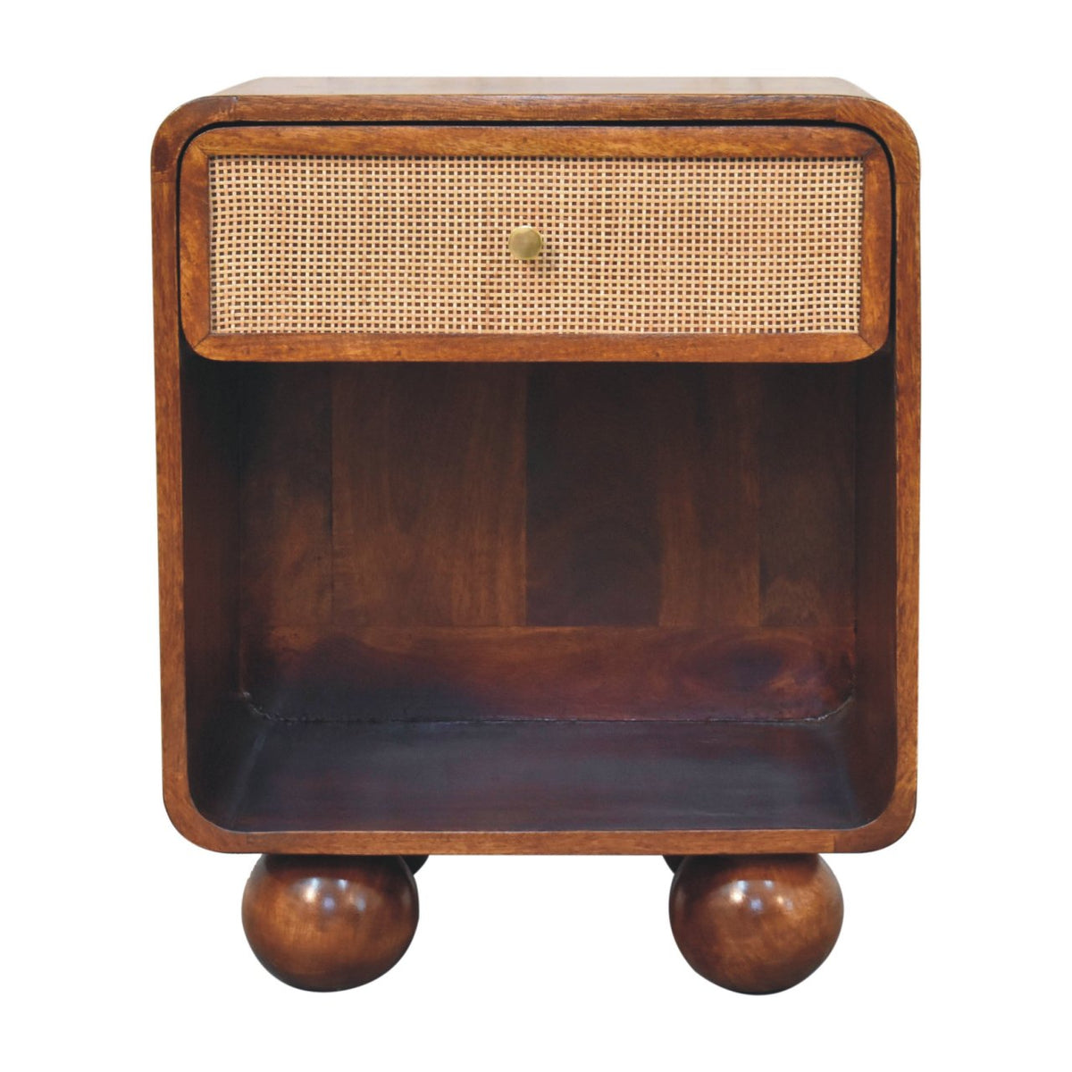 Malibu Rattan Woven 1 Drawer Nightstand