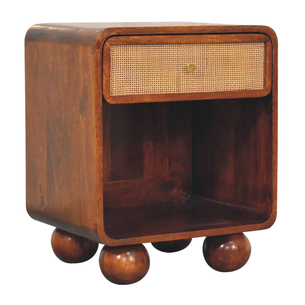 Malibu Rattan Woven 1 Drawer Nightstand