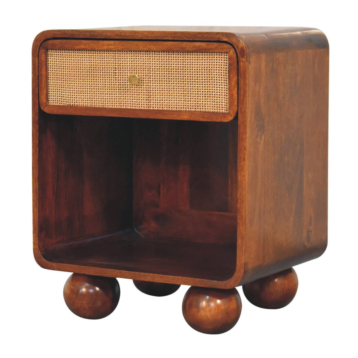 Malibu Rattan Woven 1 Drawer Nightstand