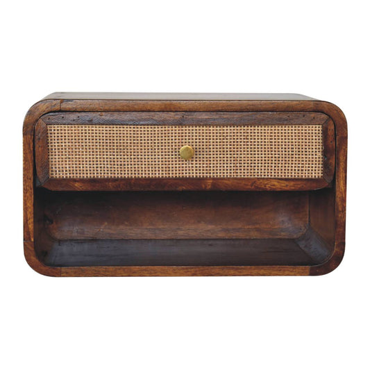 Malibu Rattan Wall Mount Woven Nightstand