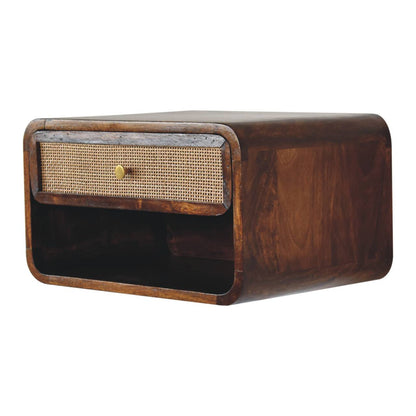 Malibu Rattan Wall Mount Woven Nightstand