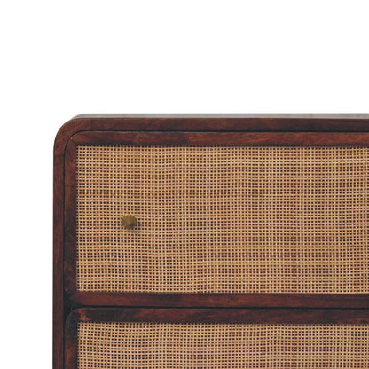 Malibu Rattan Woven 3 Drawer Wood Chest