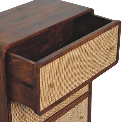 Malibu Rattan Woven 3 Drawer Wood Chest