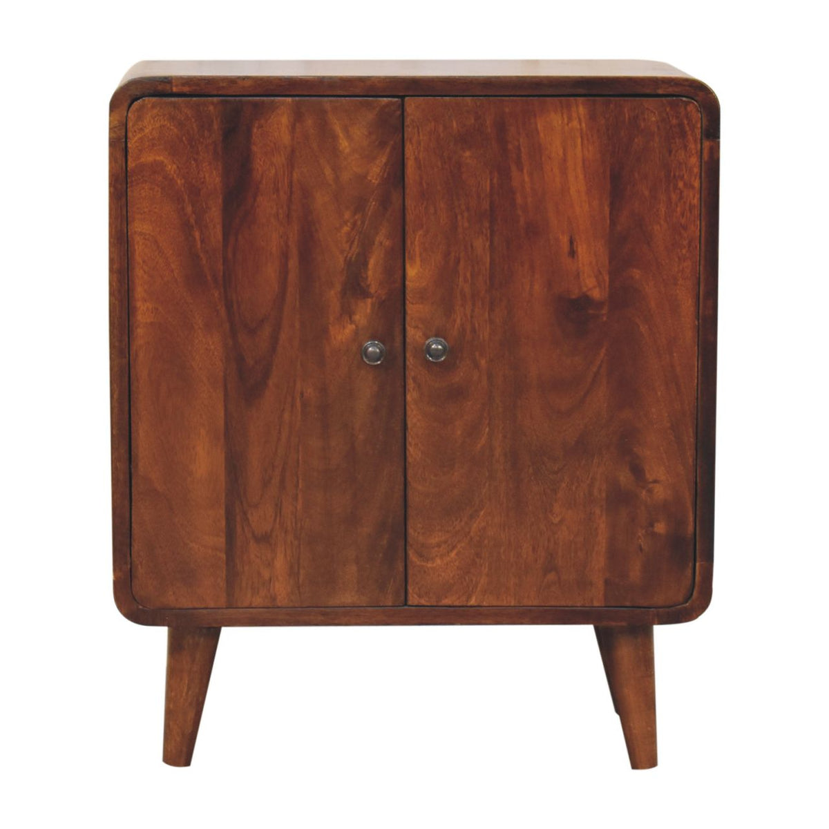 Small Chestnut Wood 2 Door Storage Cabinet