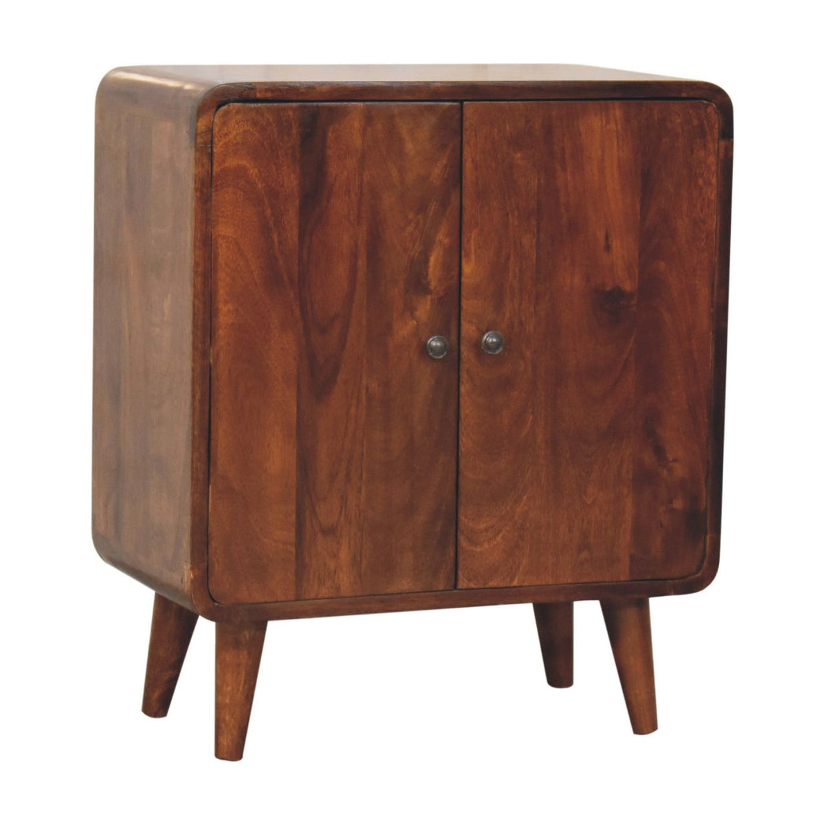 Small Chestnut Wood 2 Door Storage Cabinet