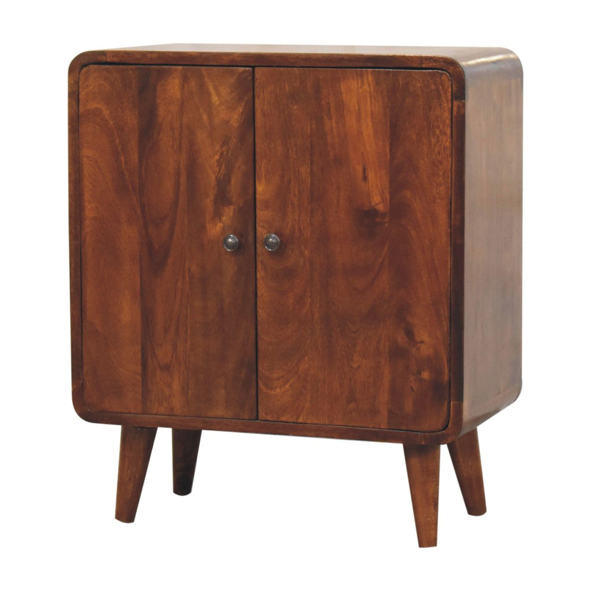 Small Chestnut Wood 2 Door Storage Cabinet