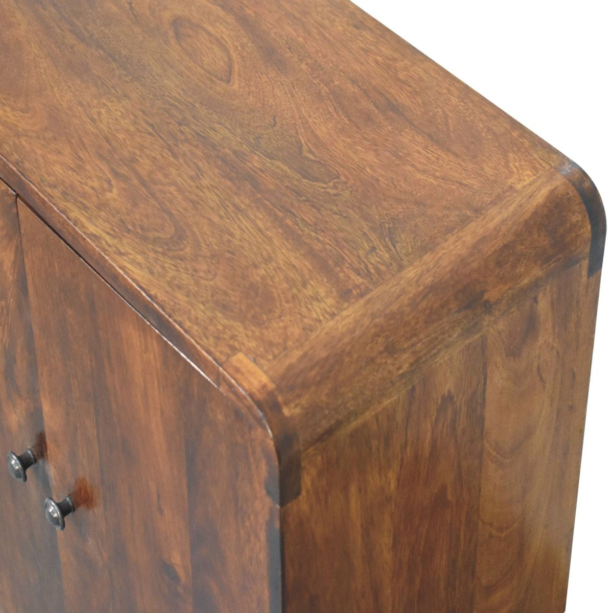 Small Chestnut Wood 2 Door Storage Cabinet