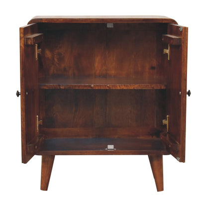 Small Chestnut Wood 2 Door Storage Cabinet