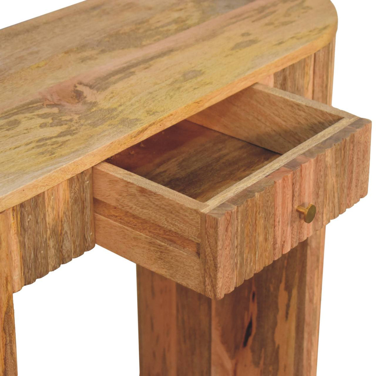 Portland Solid Wood 1 Drawer Console Table