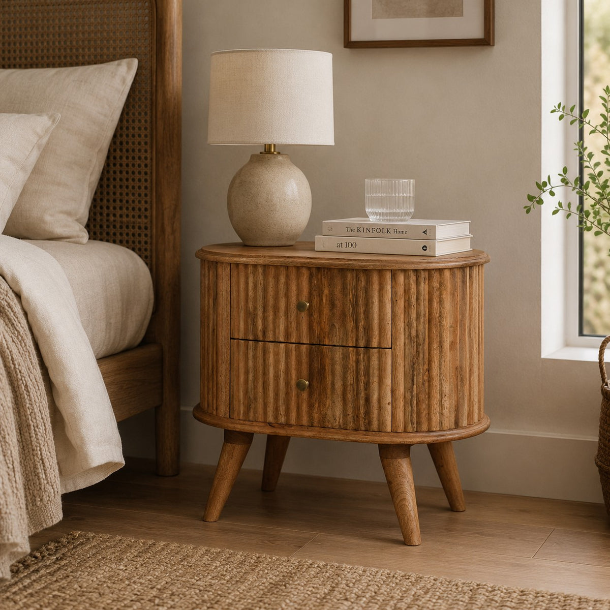 Portland Solid Wood Nordic Nightstand