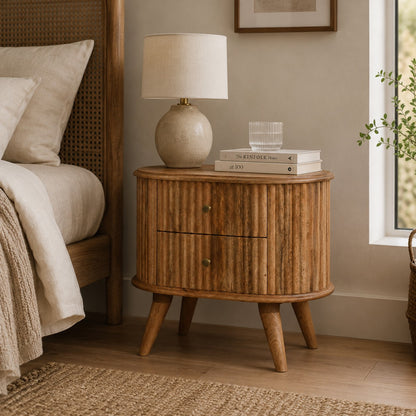 Portland Solid Wood Nordic Nightstand
