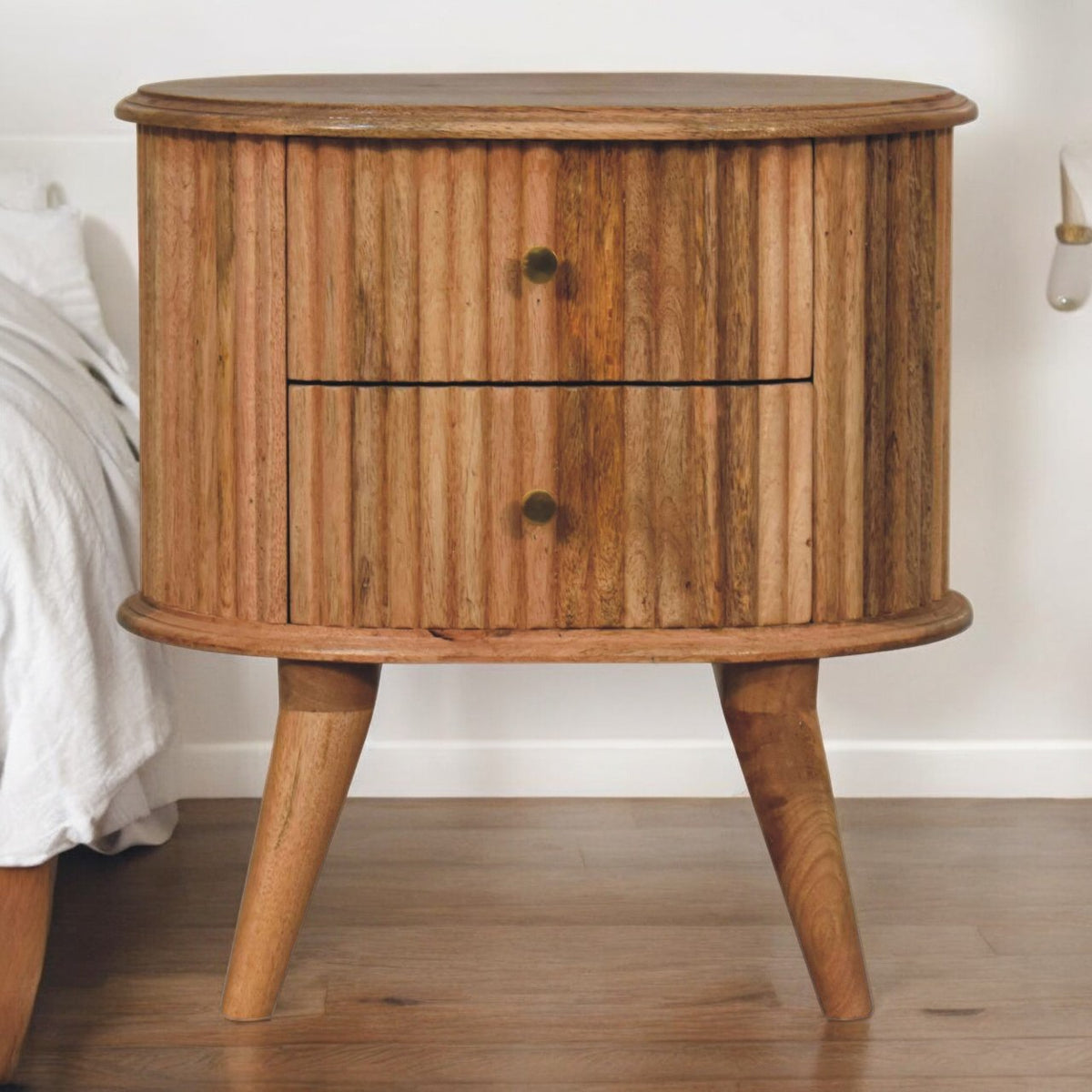 Portland Solid Wood Nordic Nightstand