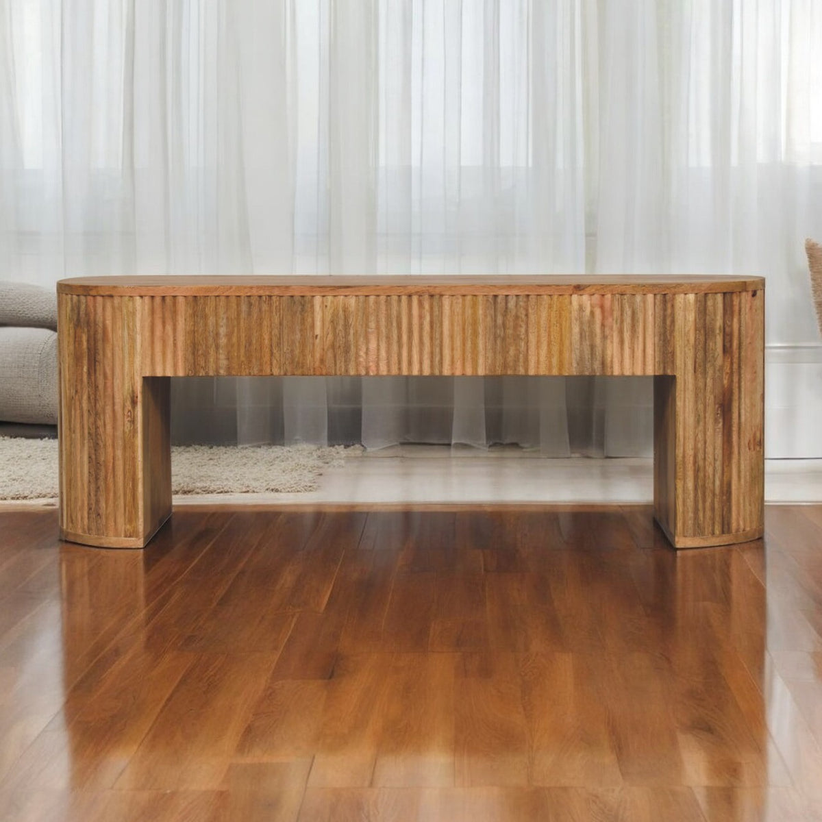 Portland Solid Wood Straight TV Console