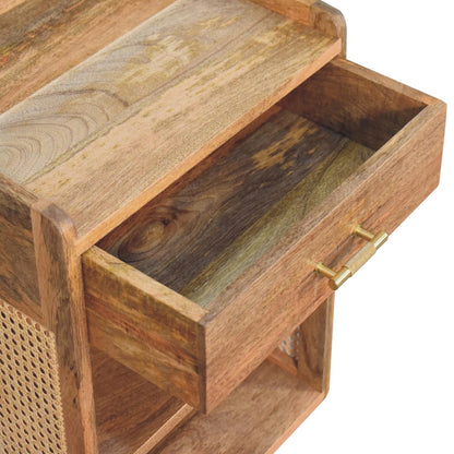 Malibu Rattan T-Bar Open Nightstand