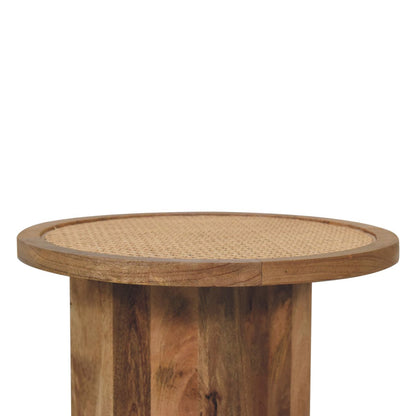 Malibu Rattan Woven Wood Corner End Table