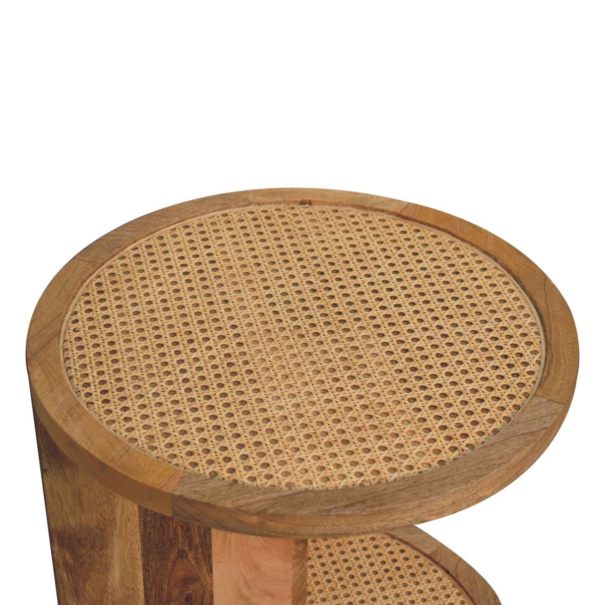 Malibu Rattan Woven Wood Corner End Table