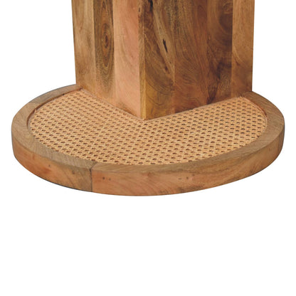 Malibu Rattan Woven Wood Corner End Table