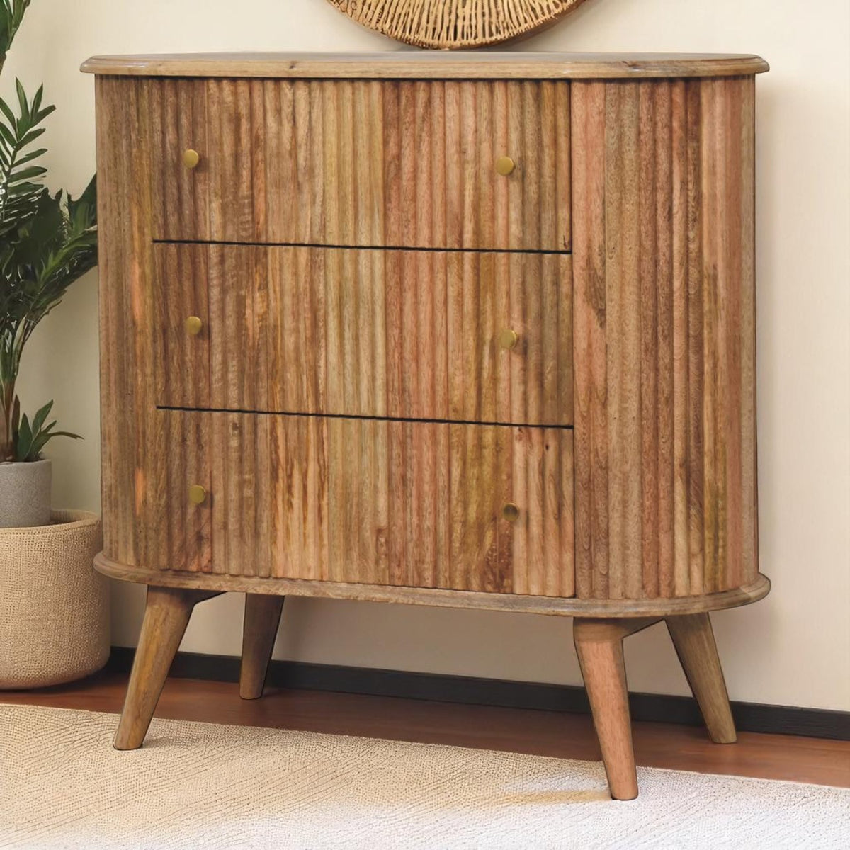 Portland Solid Wood 3 Drawer Chest