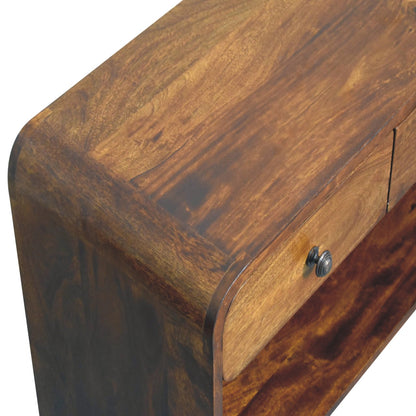 Dallas Slim Chestnut 3 Drawer Media Console